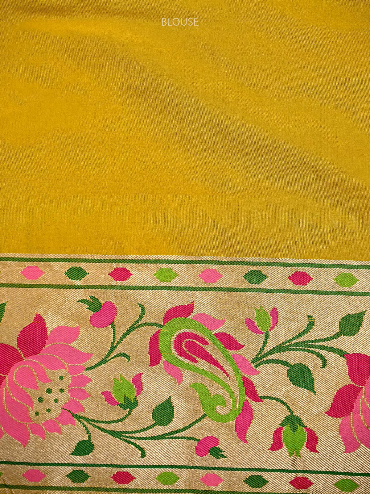 Yellow Paithani Katan Silk Handloom Banarasi Saree