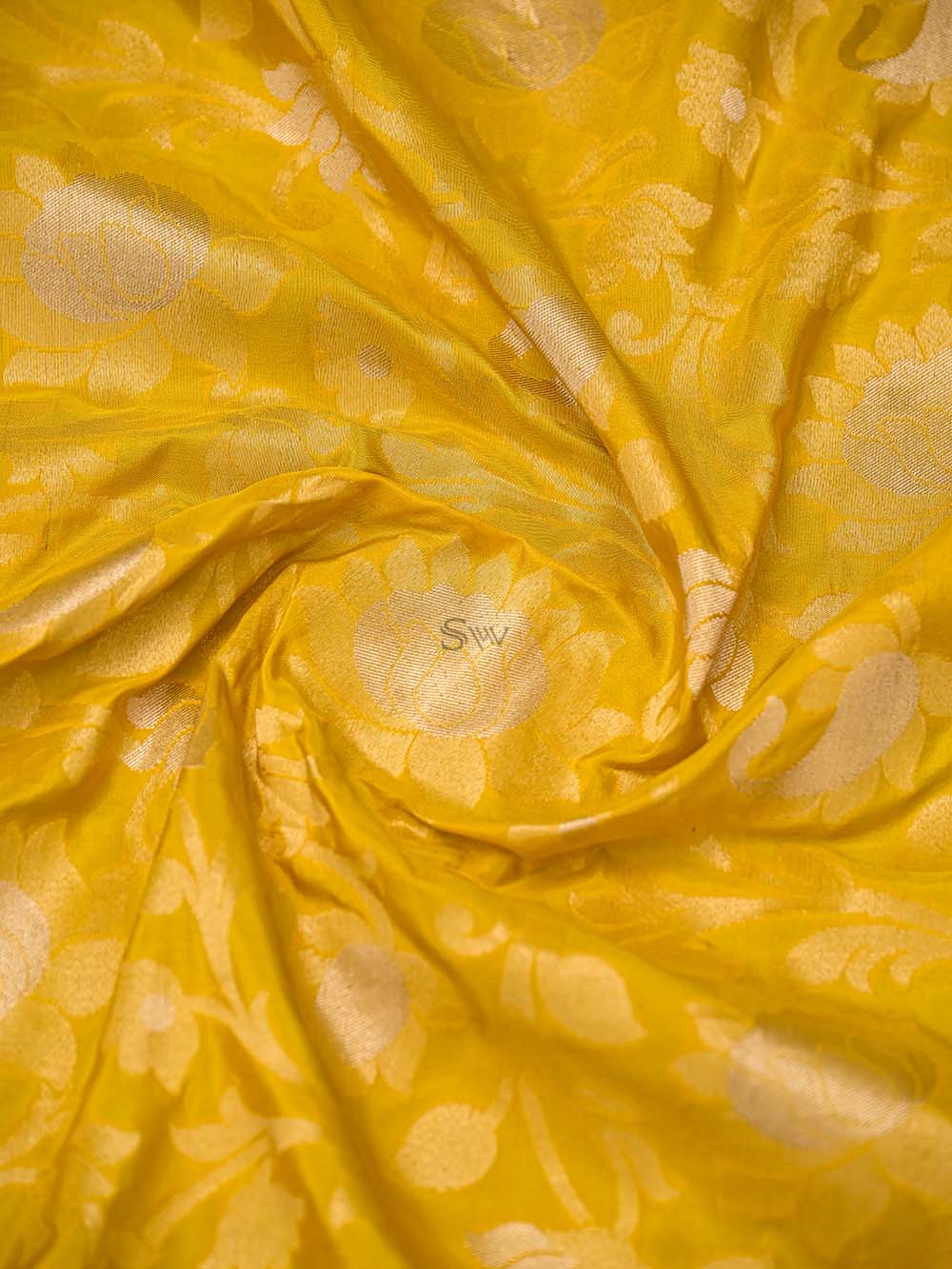 Yellow Paithani Katan Silk Handloom Banarasi Saree