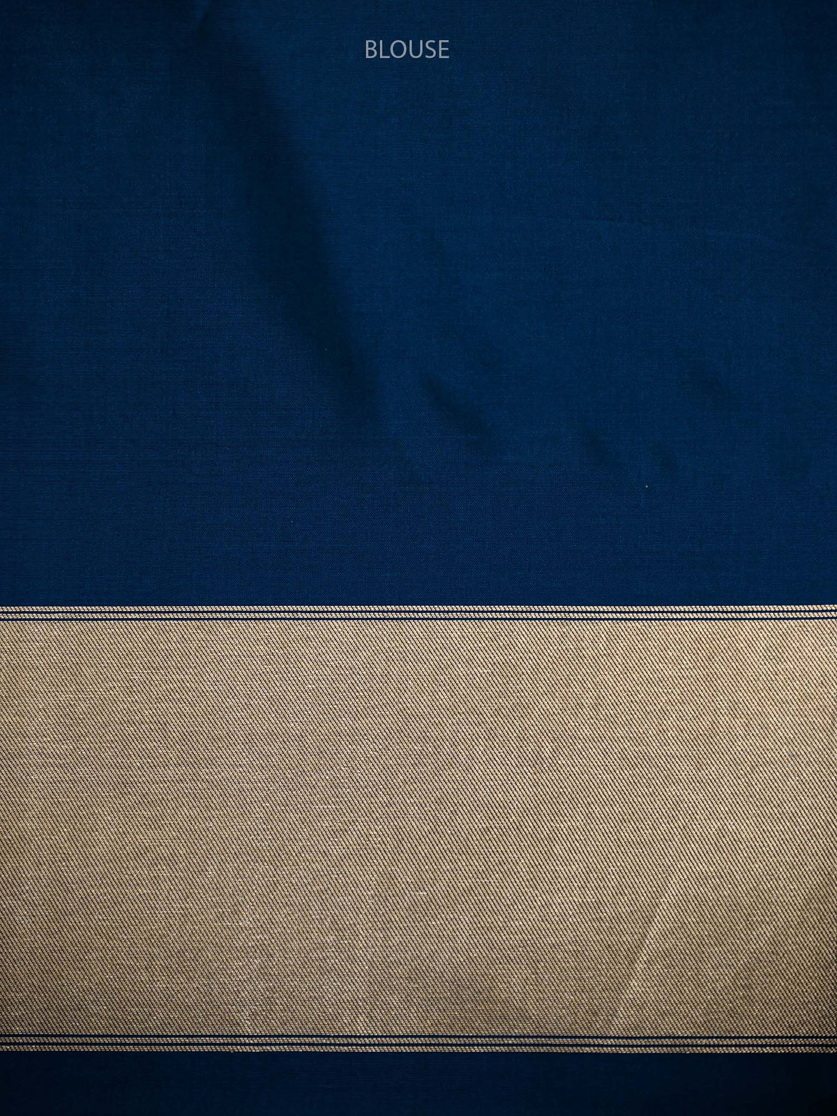 Navy Blue Jaal Katan Silk Handloom Banarasi Saree