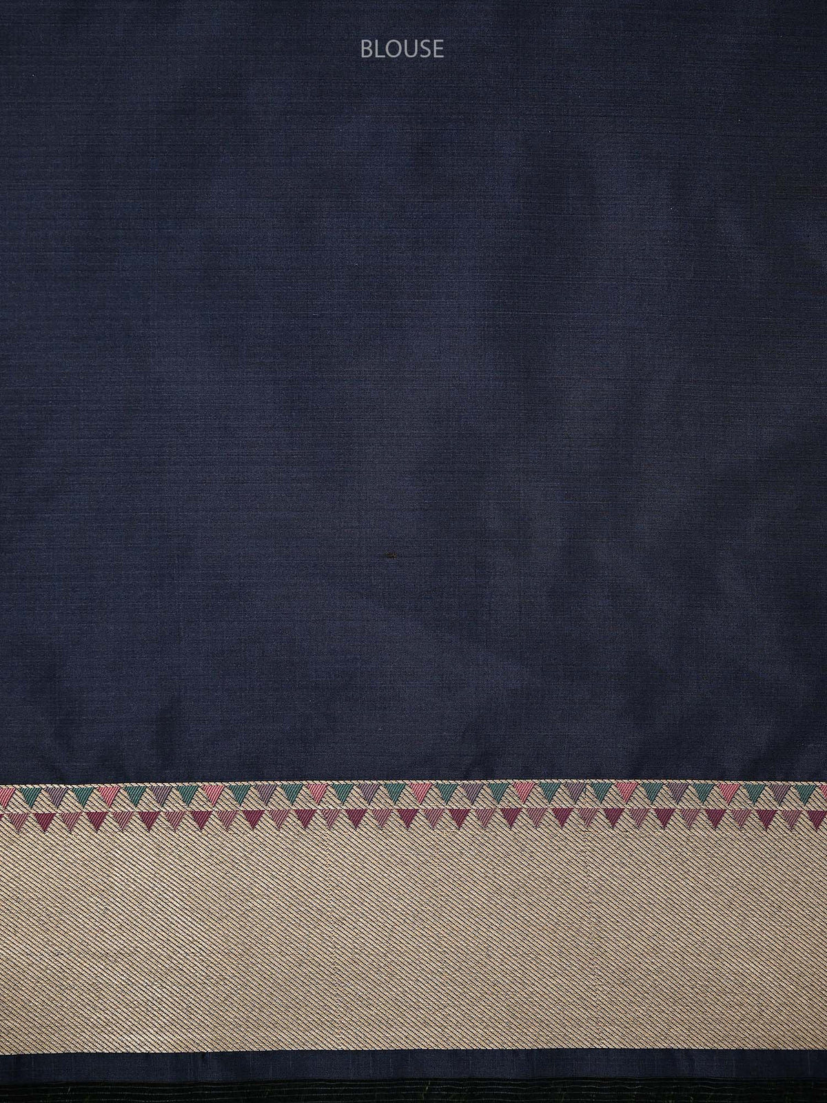 Navy Blue Floral Meenakari Katan Silk Handloom Banarasi Saree