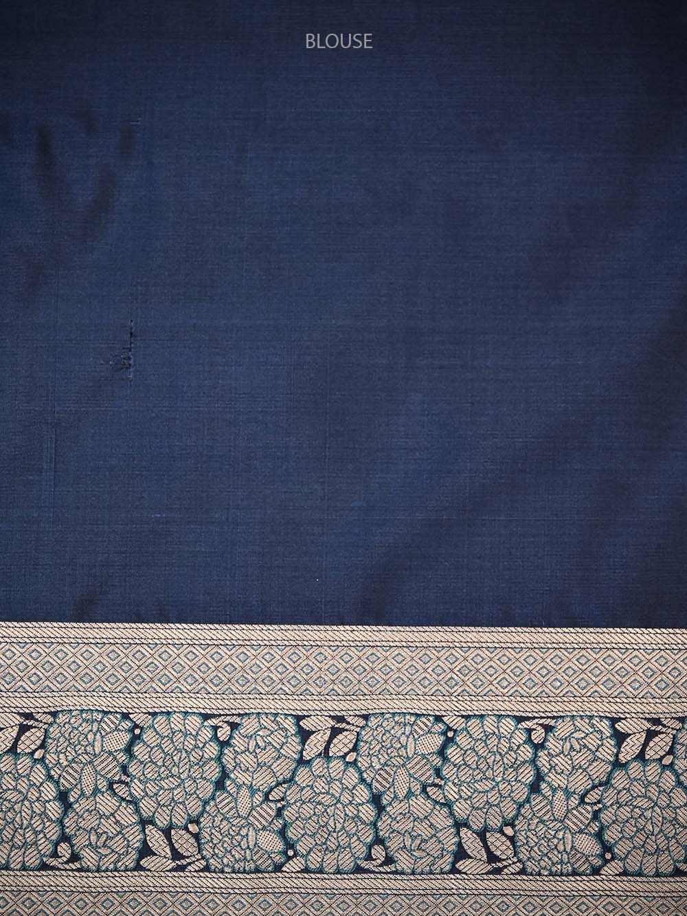 Blue Meenakari Katan Silk Handloom Banarasi Saree - Sacred Weaves