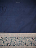 Blue Meenakari Katan Silk Handloom Banarasi Saree - Sacred Weaves