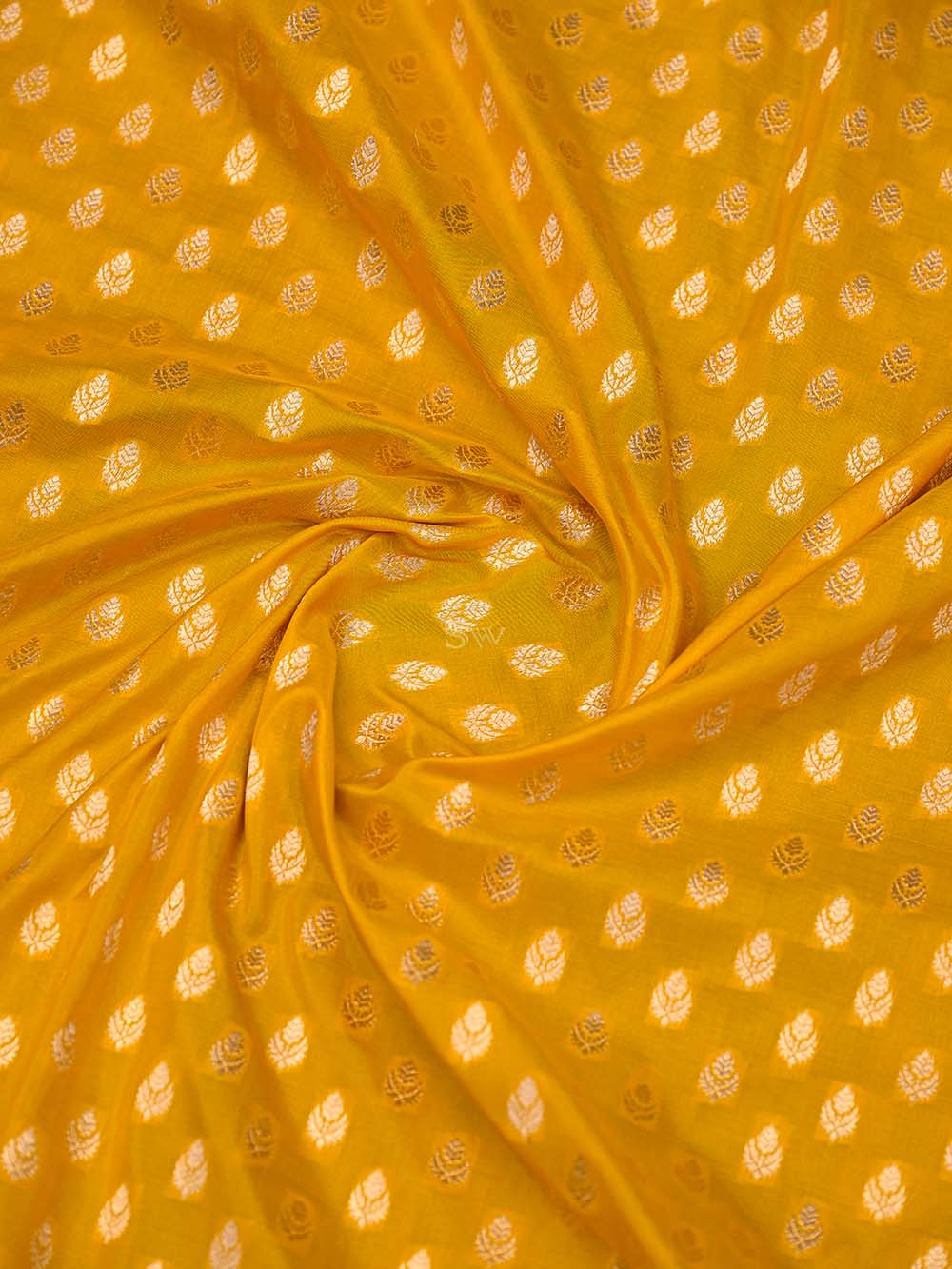 Yellow Booti Uppada Katan Silk Handloom Banarasi Saree