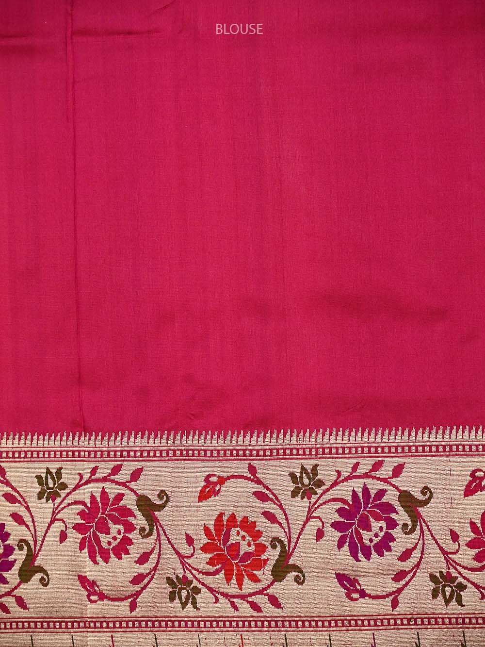 Magenta Paithani Katan Silk Handloom Banarasi Saree - Sacred Weaves