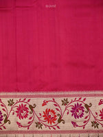 Magenta Paithani Katan Silk Handloom Banarasi Saree - Sacred Weaves