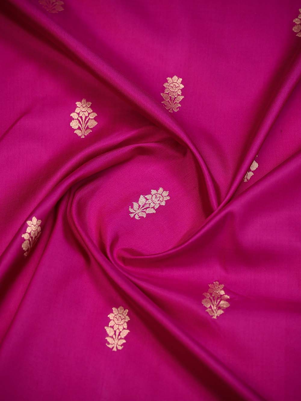 Magenta Paithani Katan Silk Handloom Banarasi Saree - Sacred Weaves