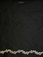 Black Sona Roopa Booti Katan Silk Handloom Banarasi Saree - Sacred Weaves
