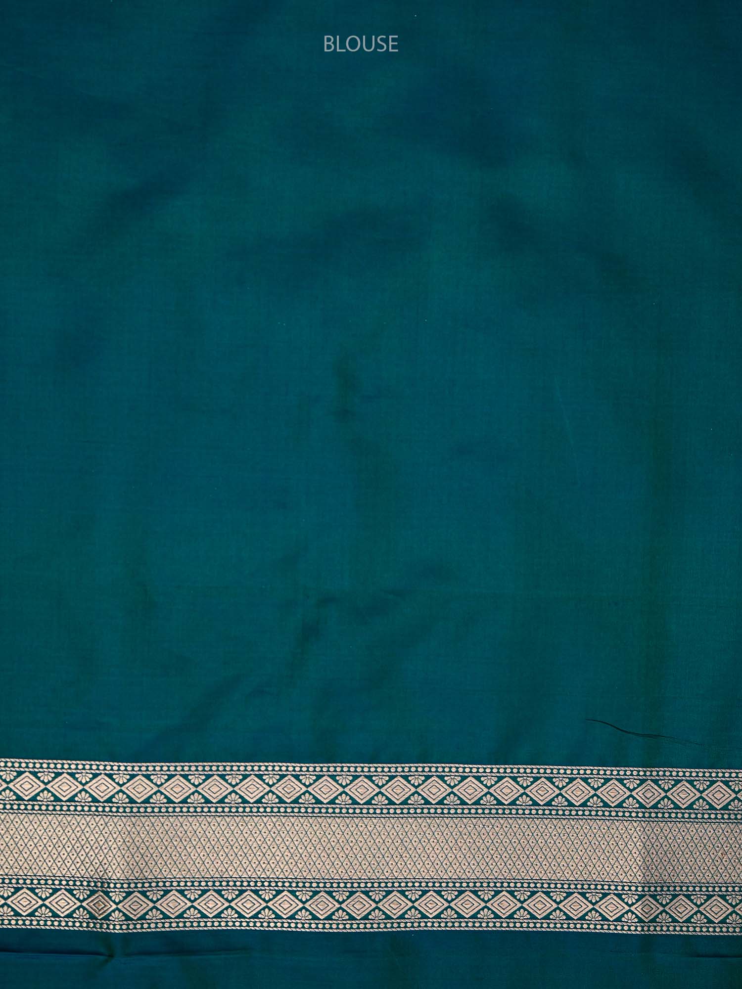 Teal Blue Jaal Uppada Katan Silk Handloom Banarasi Saree - Sacred Weaves