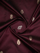 Wine Paithani Katan Silk Handloom Banarasi Saree - Sacred Weaves