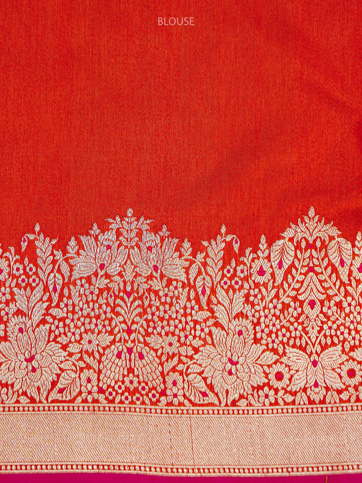 Red Meenakari Boota Tussar Silk Handloom Banarasi Saree
