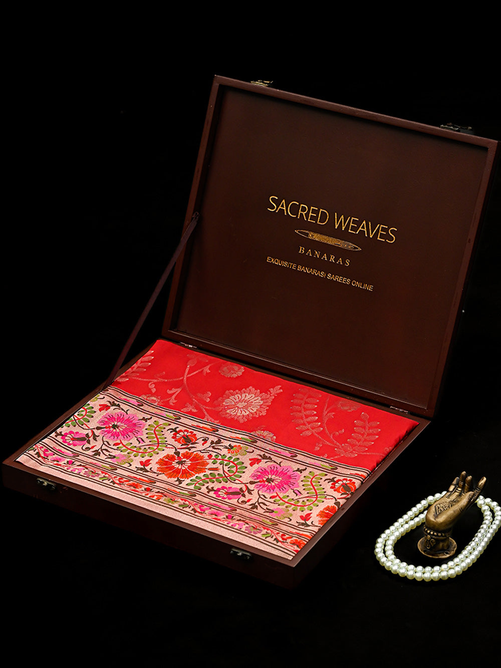 Red Paithani Katan Silk Handloom Banarasi Saree