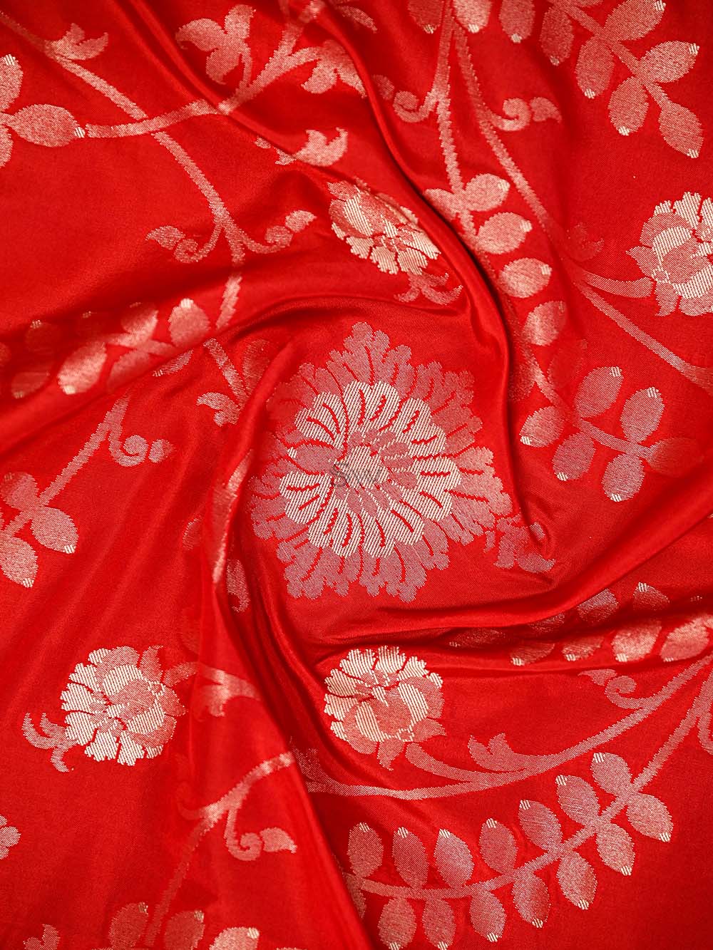 Red Paithani Katan Silk Handloom Banarasi Saree - Sacred Weaves