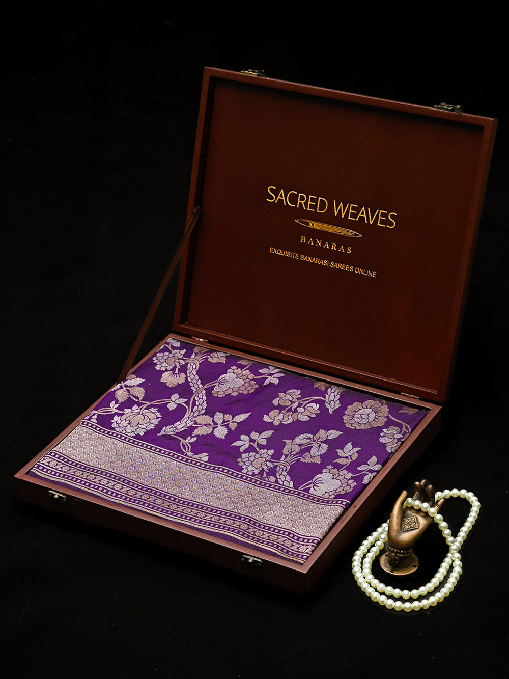 Purple Sona Roopa Jaal Katan Silk Handloom Banarasi Saree