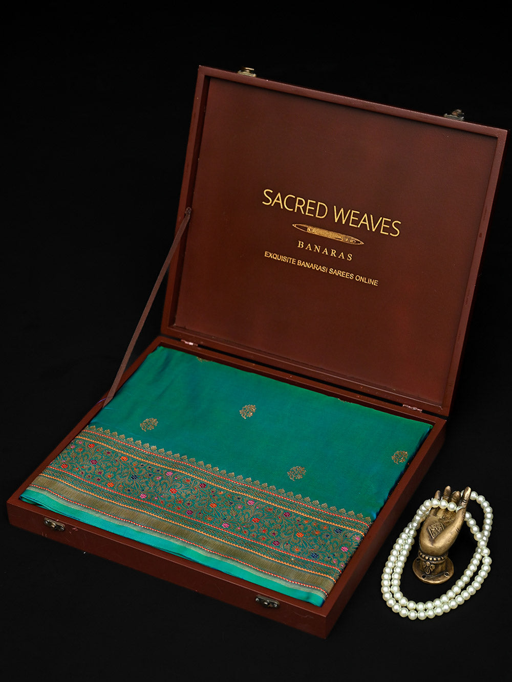 Green Paithani Katan Silk Handloom Banarasi Saree