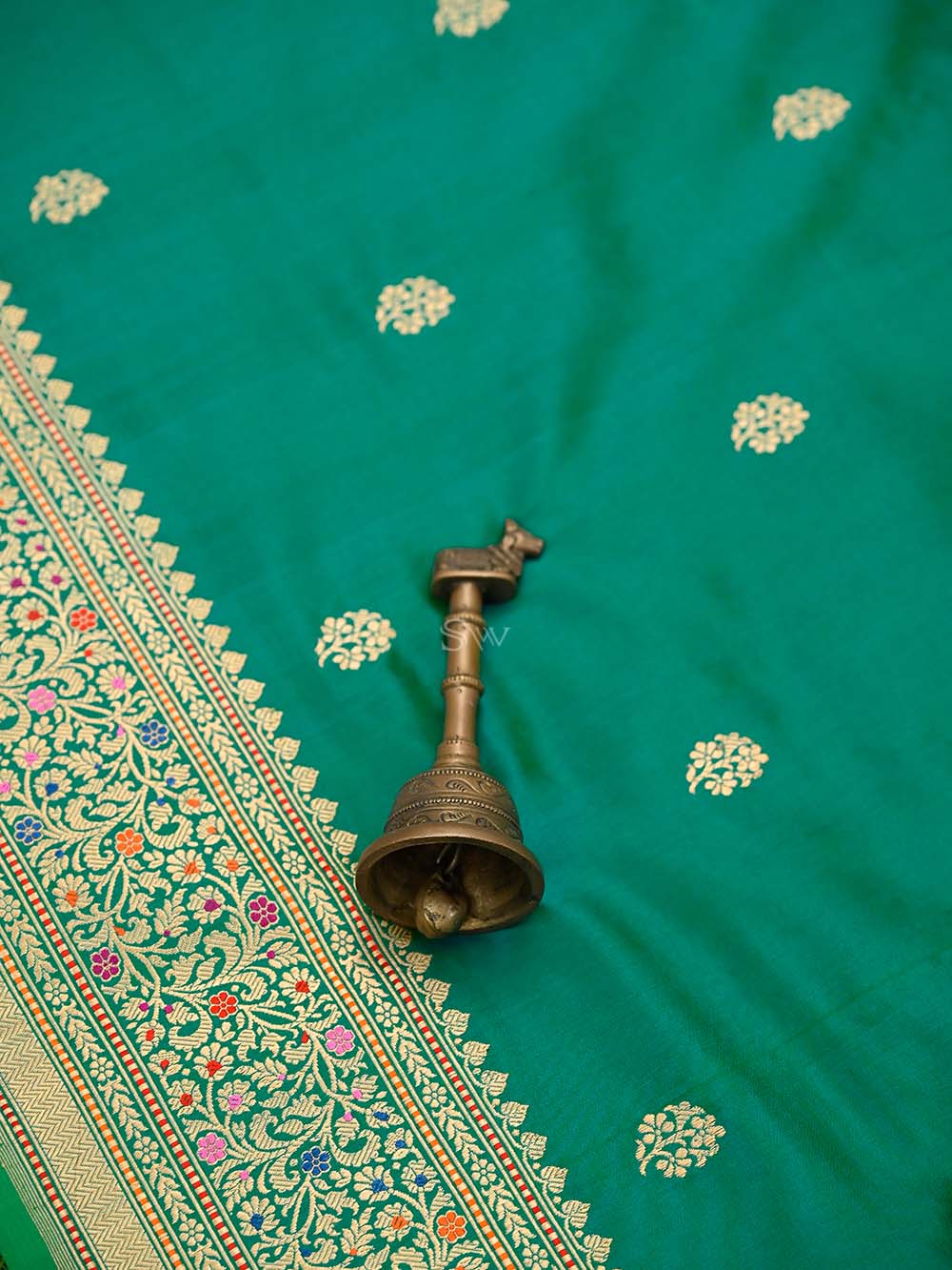 Green Paithani Katan Silk Handloom Banarasi Saree