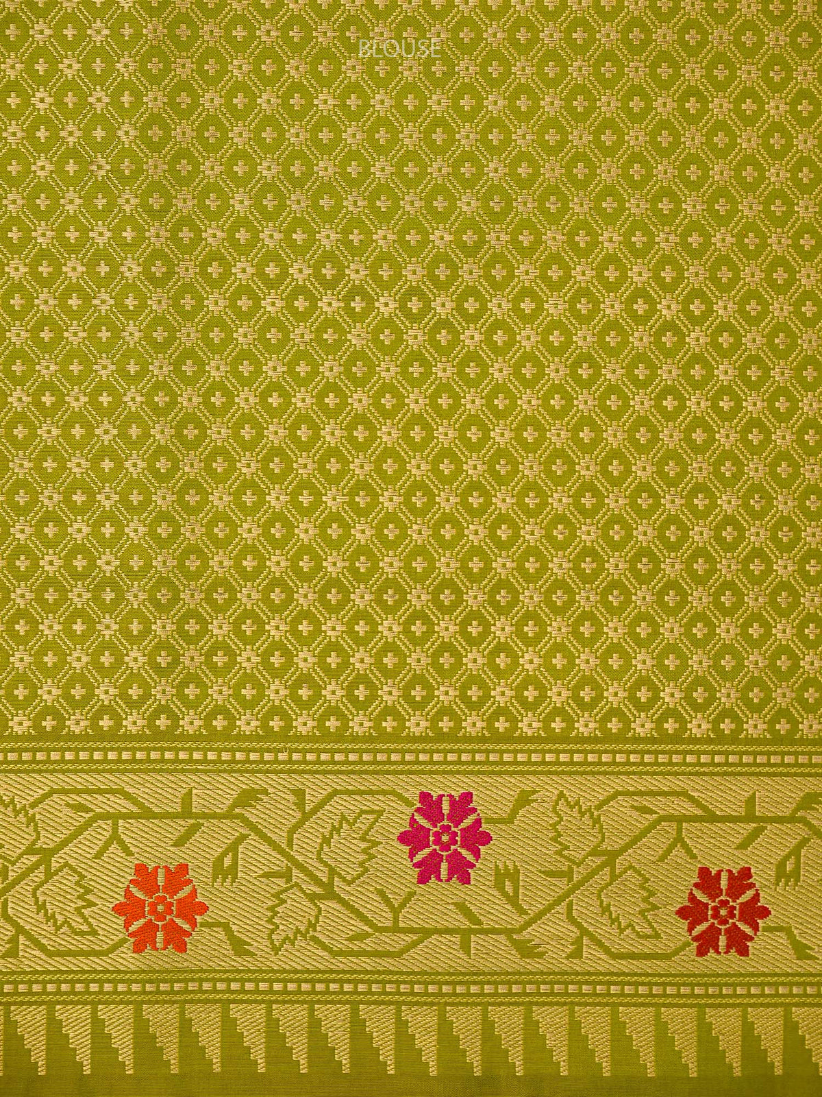 Mustard Paithani Katan Silk Handloom Banarasi Saree