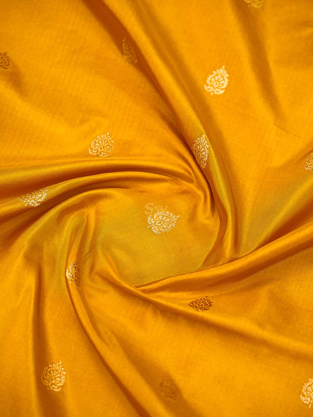 Mustard Paithani Katan Silk Handloom Banarasi Saree