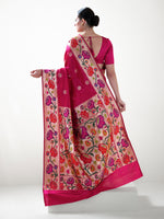 Dark Pink Paithani Katan Silk Handloom Banarasi Saree - Sacred Weaves