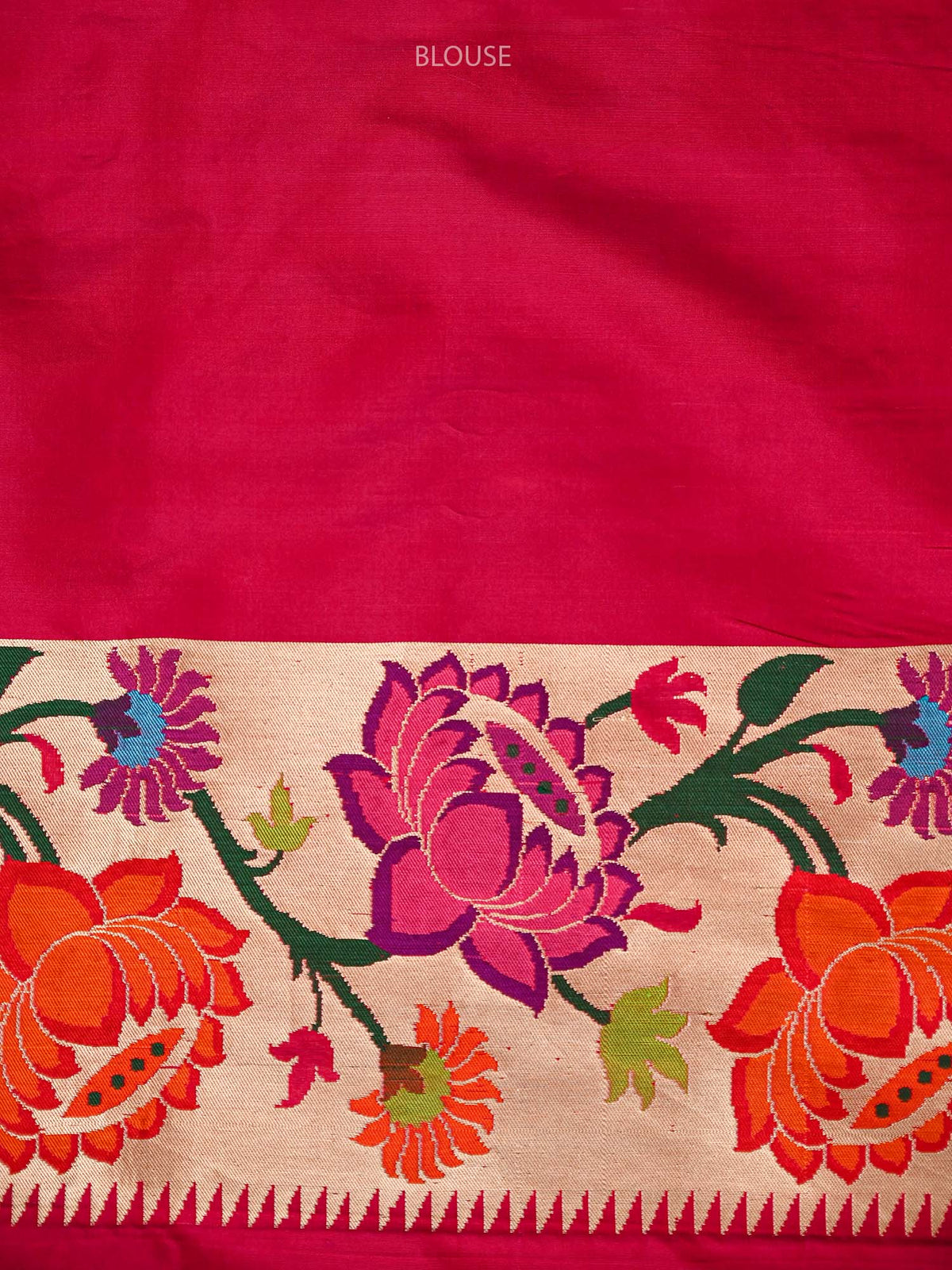 Dark Pink Paithani Katan Silk Handloom Banarasi Saree - Sacred Weaves