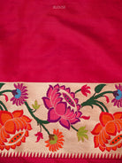 Dark Pink Paithani Katan Silk Handloom Banarasi Saree - Sacred Weaves