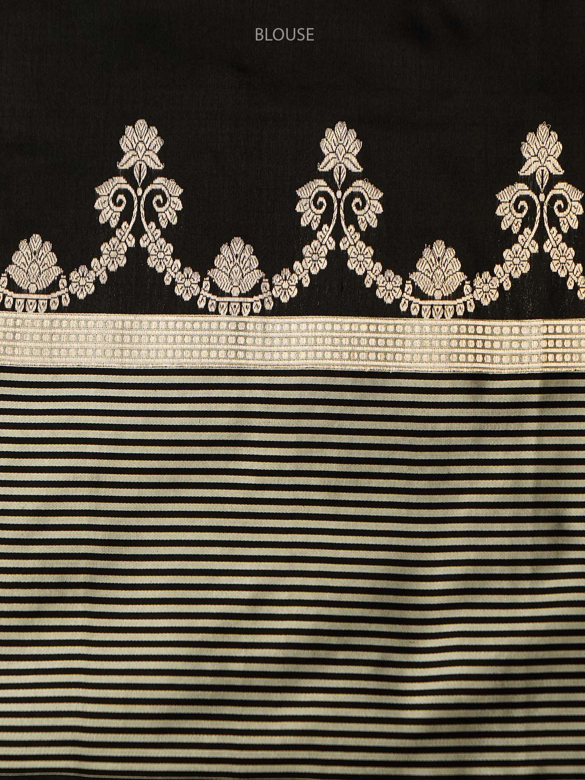 Dark Purple Booti Tussar Silk Handloom Banarasi Saree