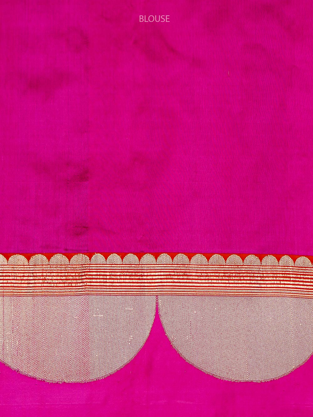 Dark Magenta Plain Tussar Silk Handloom Banarasi Saree