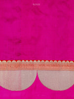 Dark Magenta Plain Tussar Silk Handloom Banarasi Saree - Sacred Weaves