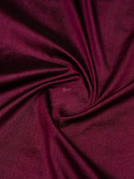 Dark Magenta Plain Tussar Silk Handloom Banarasi Saree - Sacred Weaves