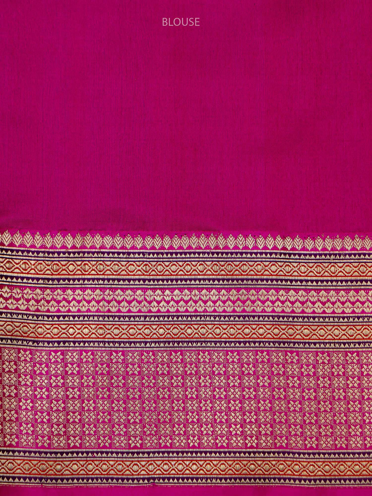 Navy Blue Booti Tussar Silk Handloom Banarasi Saree