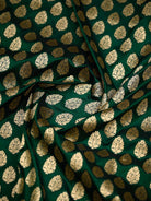 Bottle Green Booti Katan Silk Uppada Handloom Banarasi Saree - Sacred Weaves