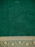 Bottle Green Booti Katan Silk Uppada Handloom Banarasi Saree - Sacred Weaves