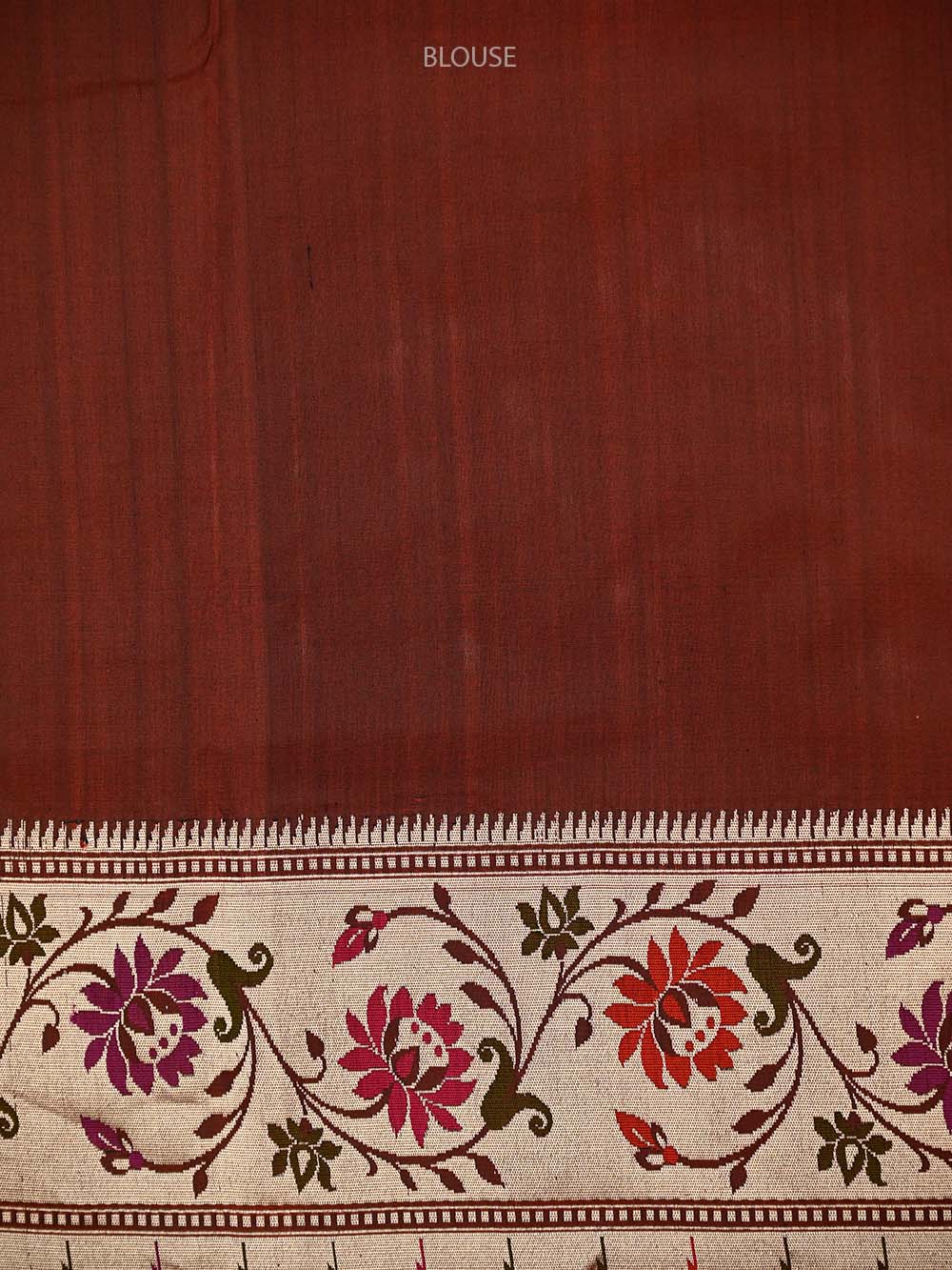 Black Paithani Katan Silk Handloom Banarasi Saree - Sacred Weaves