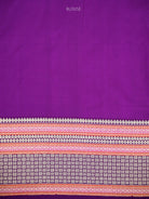 Magenta Booti Tussar Silk Handloom Banarasi Saree - Sacred Weaves