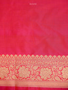 Pink Orange Jaal Uppada Katan Silk Handloom Banarasi Saree - Sacred Weaves
