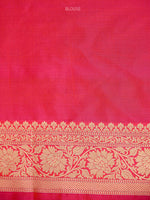 Pink Orange Jaal Uppada Katan Silk Handloom Banarasi Saree - Sacred Weaves
