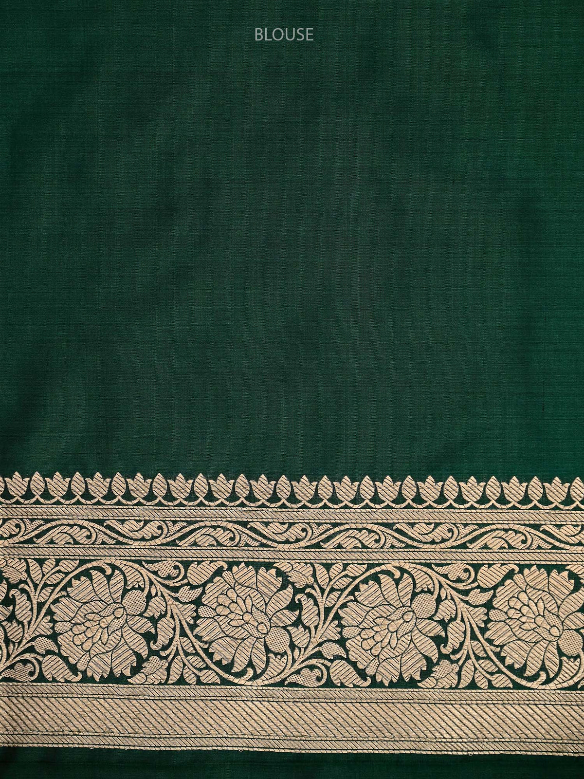 Bottle Green Jaal Uppada Katan Silk Handloom Banarasi Saree - Sacred Weaves