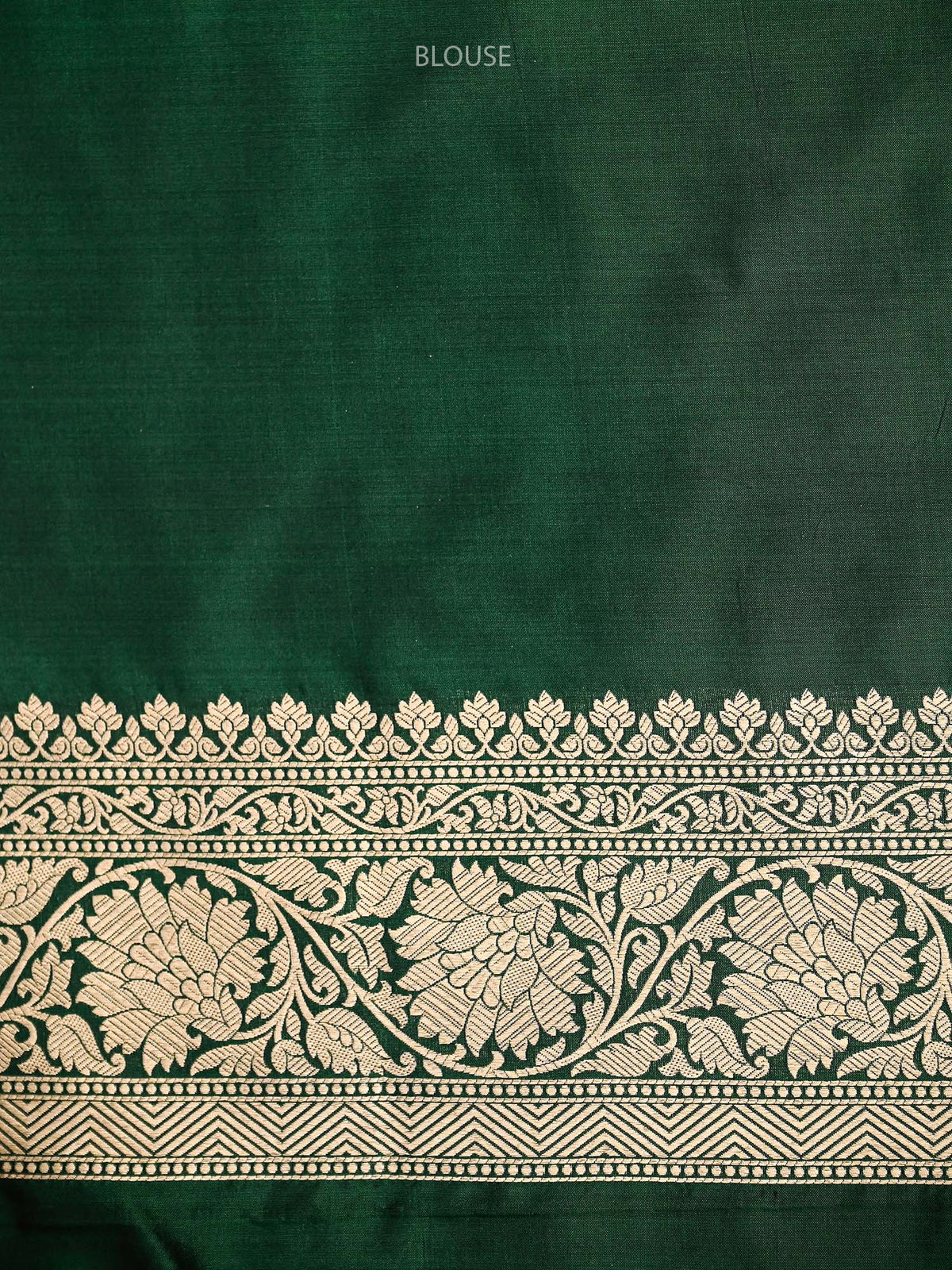 Bottle Green Jaal Uppada Katan Silk Handloom Banarasi Saree