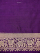 Purple Jaal Uppada Katan Silk Handloom Banarasi Saree - Sacred Weaves