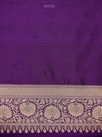 Purple Jaal Uppada Katan Silk Handloom Banarasi Saree - Sacred Weaves
