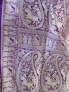 Purple Shikargah Katan Silk Handloom Banarasi Saree - Sacred Weaves
