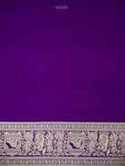 Purple Shikargah Katan Silk Handloom Banarasi Saree - Sacred Weaves