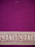 Dark Purple Shikargah Katan Silk Handloom Banarasi Saree - Sacred Weaves