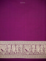 Dark Purple Shikargah Katan Silk Handloom Banarasi Saree - Sacred Weaves