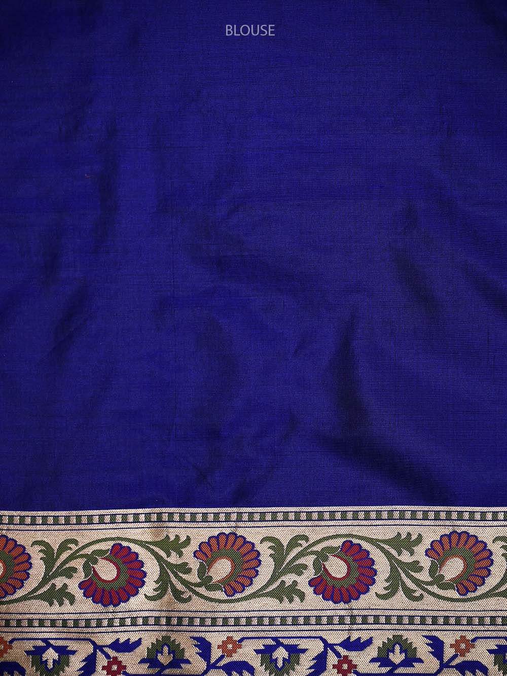 Blue Paithani Meenakari Katan Silk Handloom Banarasi Saree - Sacred Weaves