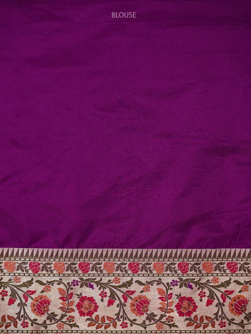 Purple Paithani Meenakari Katan Silk Handloom Banarasi Saree -  Sacred Weaves
