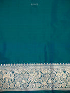 Peacock Blue Meenakari Katan Silk Handloom Banarasi Saree - Sacred Weaves