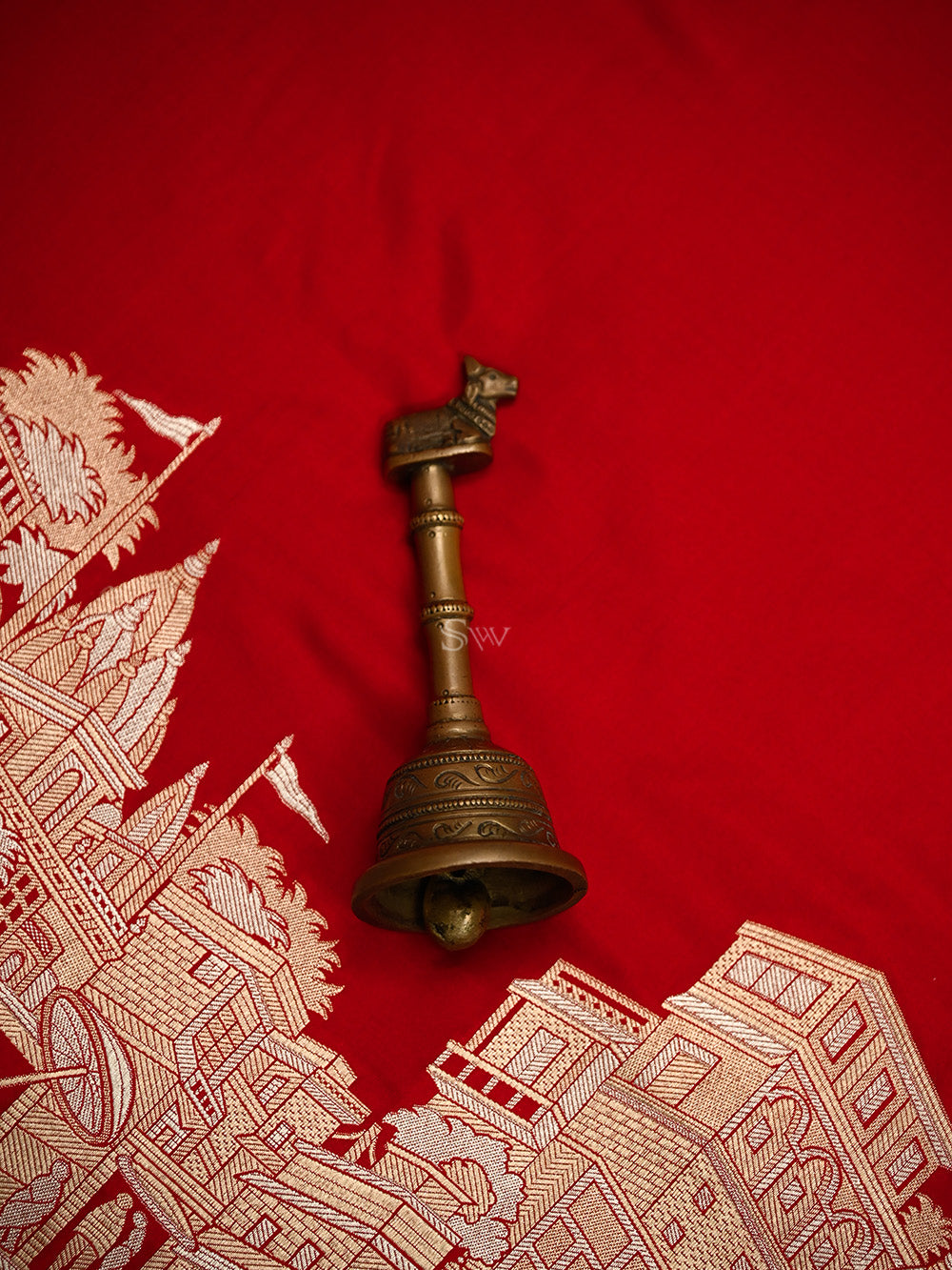 Red Katan Silk Handloom Banarasi Saree - Sacred Weaves