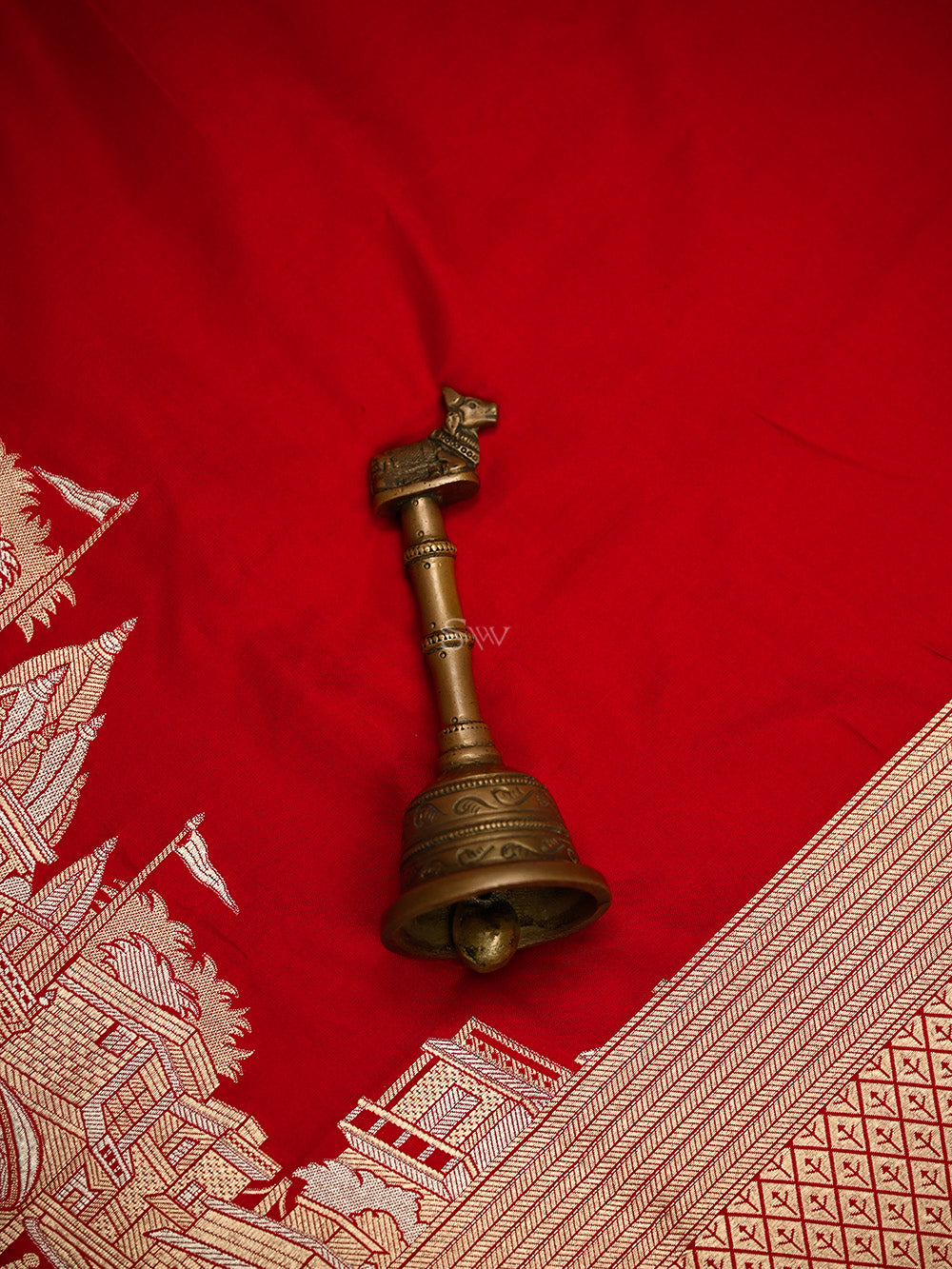 Red Katan Silk Handloom Banarasi Saree - Sacred Weaves