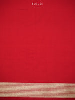 Red Katan Silk Handloom Banarasi Saree - Sacred Weaves