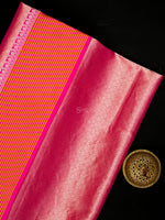 Magenta Silk Brocade Handloom Banarasi Saree